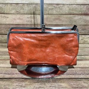 Hobo Orange Leather Wallet